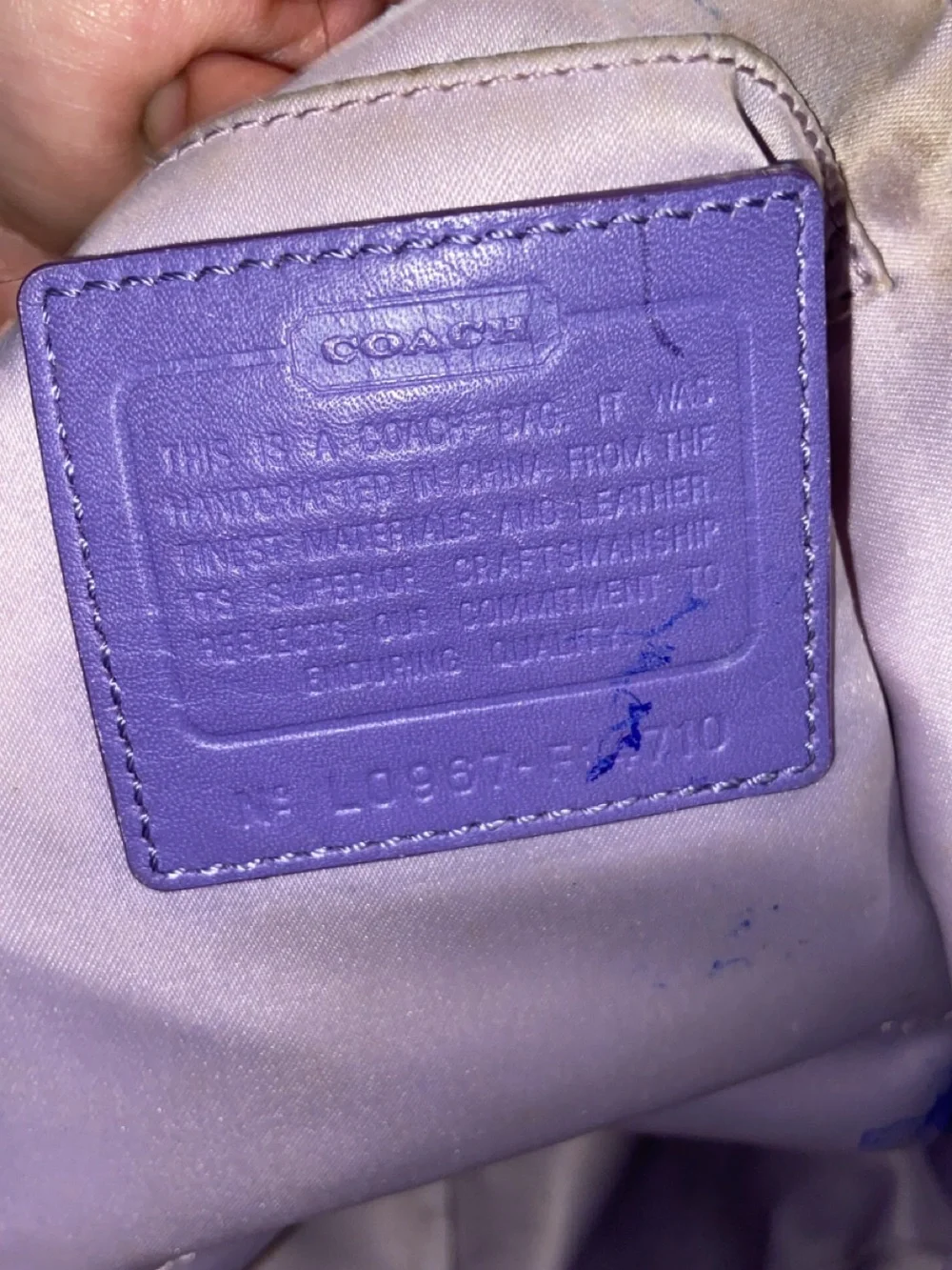 Lavender Patterned Shoulder Bag